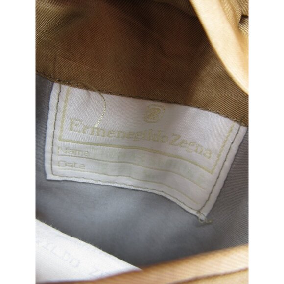 VINTAGE Ermenegildo Zegna Sport Coat Men 50 Tan Blazer Linen Jacket Plaid* - Picture 15 of 16